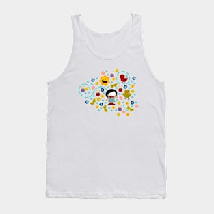 Hello Birdie Pattern Tank Top